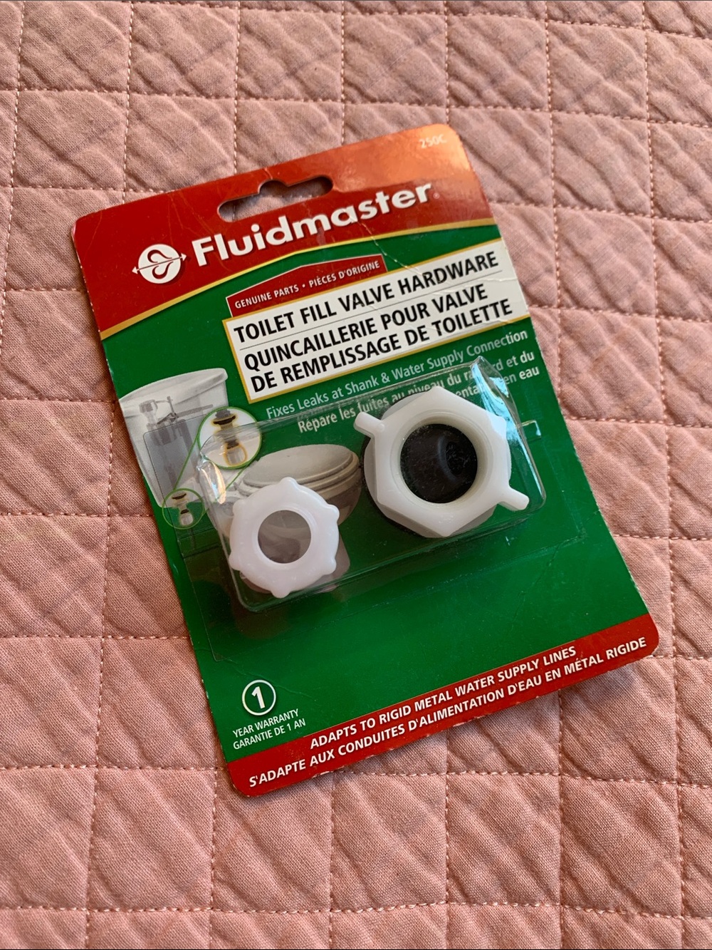 Fluidmaster 250C Toilet Fill Valve Hardware Kit - NEW